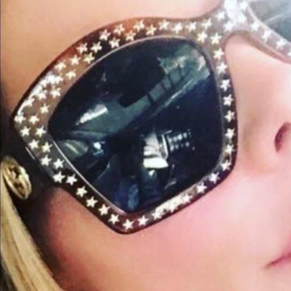 Gucci  + Tortoise Gold Star Sunglasses